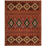 Boyd Geometric Hand-Tufted Wool Red/Multi-Colour Area Rug