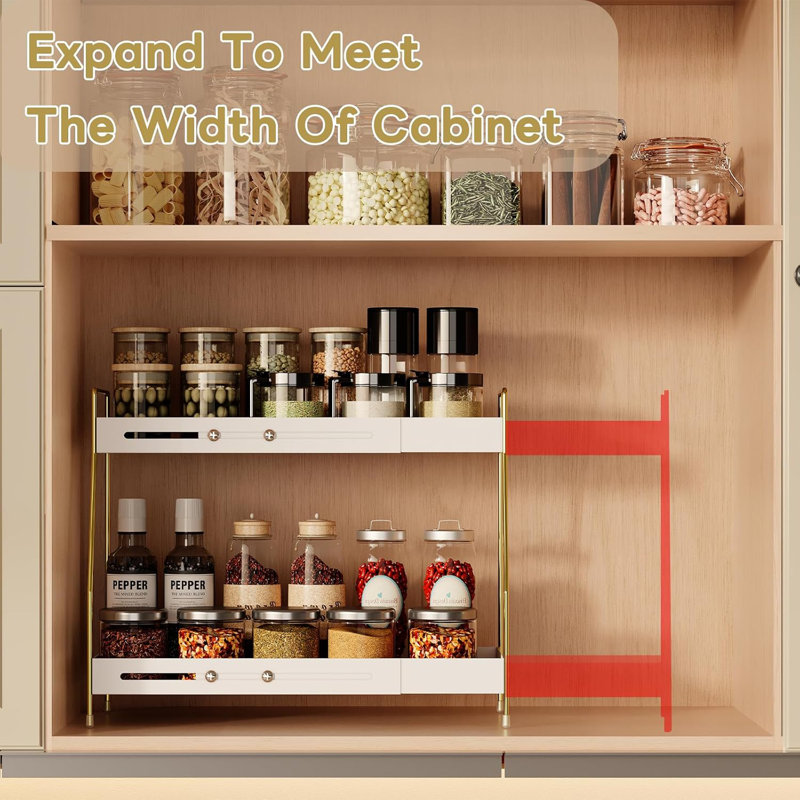 Expandable Spice Rack Organizer for Cabinet
