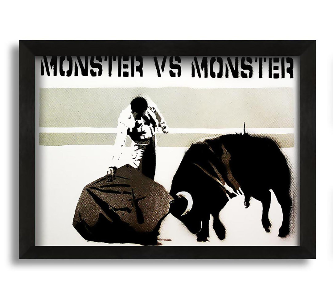 Gerahmtes Leinwandbild Monster Vs Monster