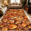 Tapis de sol rustique irrégulier en pierre de terre 1pc pour le salon, doux et confortable, convient à toutes les saisons, facile à entretenir, tapis de sol intérieur lavable à la machine, sous la table de ferme convenant à la table à manger, au vestibule de la cuisine,-129513615