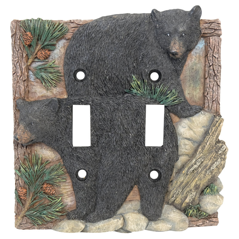 Plaque murale d'interrupteur à bascule double Bear Creek