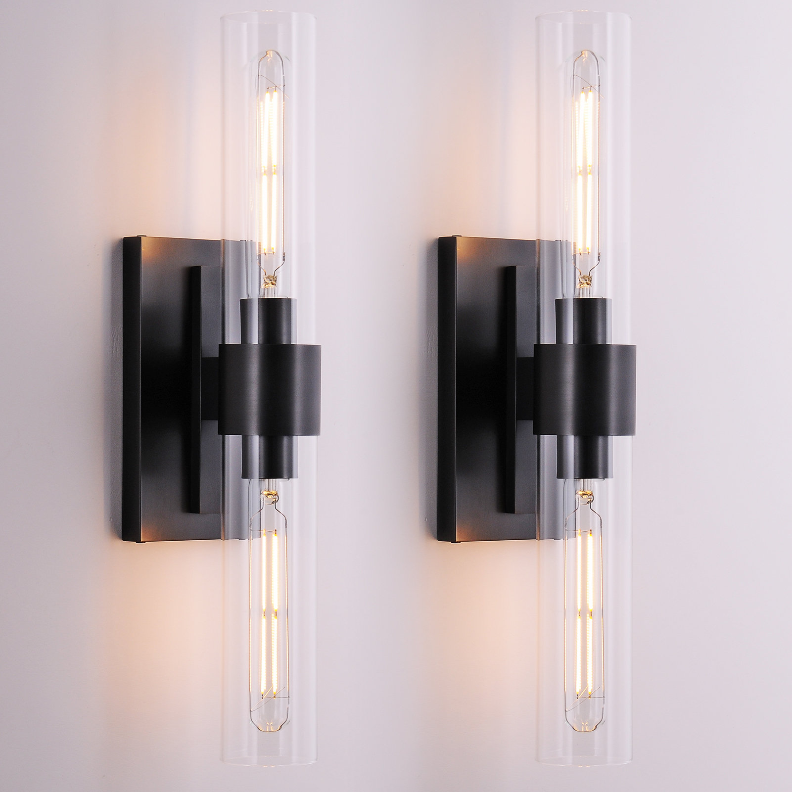 Orren Ellis Khuyen 2-Light Wallchiere Thickened Glass Wall Light Wall ...