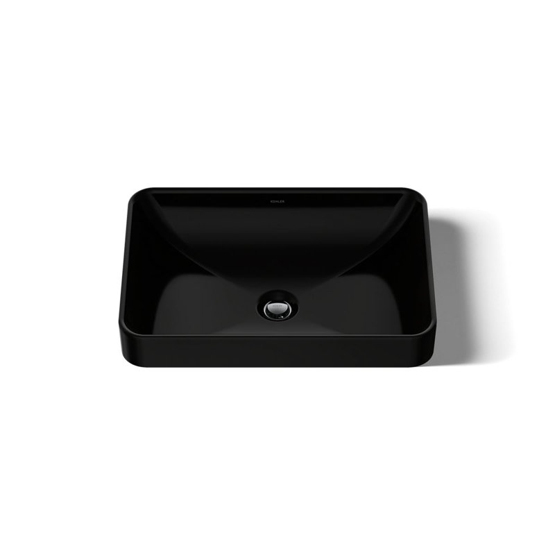 Vox Rectangle Vessel Bathroom Sink In Black