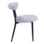 Assise de salle à manger grise en tissu gris avec 2 chaises, structure en métal, structure stable, conception moderne