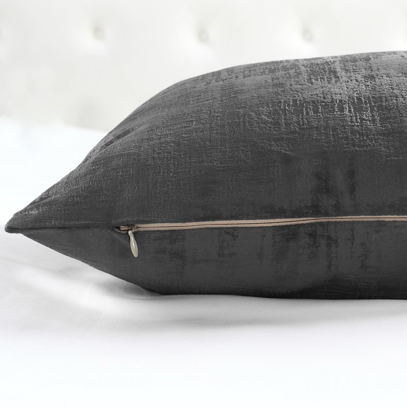 Textured Velvet Euro Reversible Pillow Cover, Peat