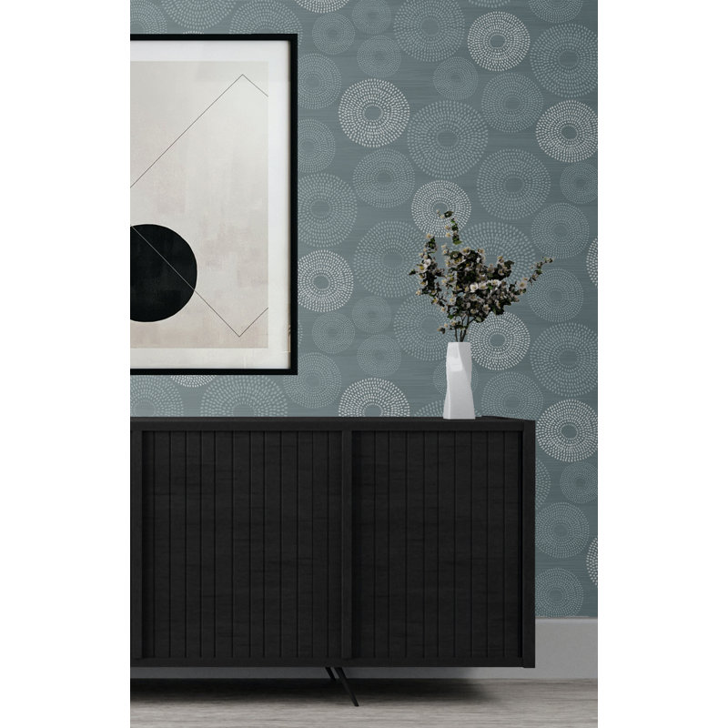 Dikili 10.05m x 53cm Wallpaper Roll, Teal