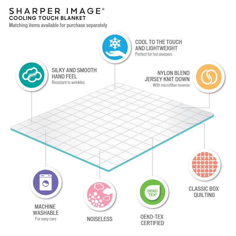 Sharper Image Cooling Touch Down Alternative Blanket, Full / Double