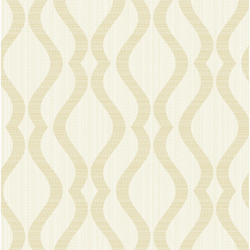 Rouleau de papier peint L 33 pi x l 20,5 po Carle Ogee, Champagne