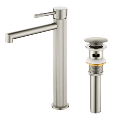 Robinet pour salle de bain à un trou avec drain escamotable Robinet pour salle de bain à poignée simple Robinet pour salle de bain en laiton