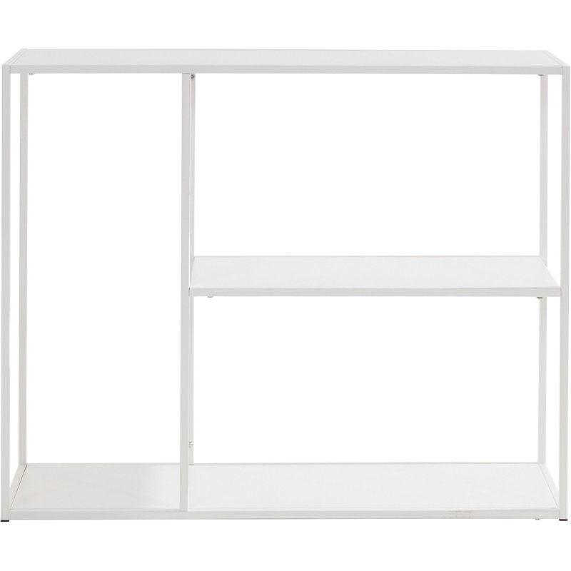Elmi Steel Etagere Bookcase, White, 80 cm H x 100 cm W x 30 cm D
