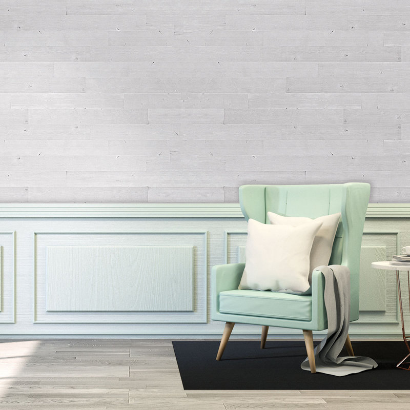 Light Grey Pine Peel and Stick Wooden Wall Panels