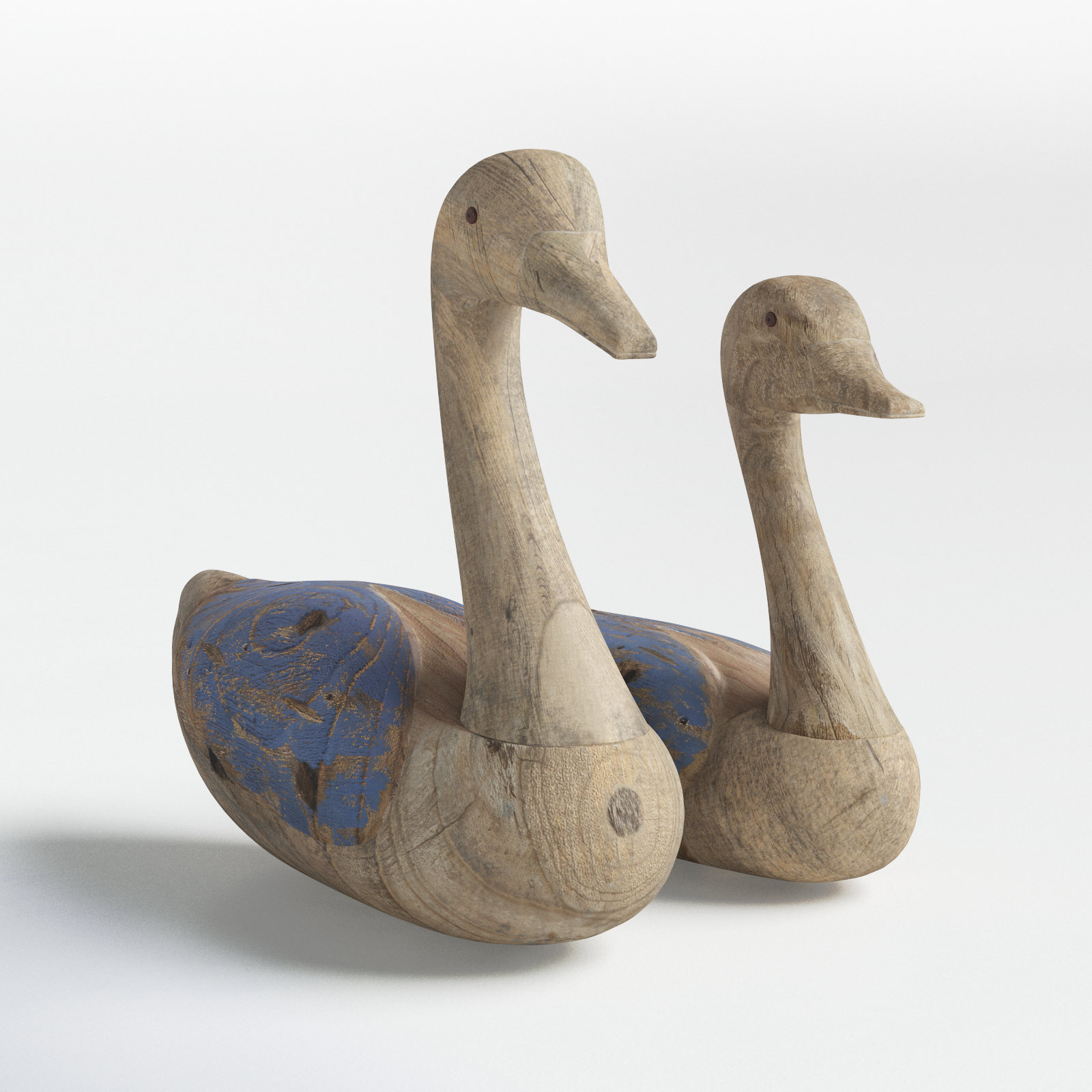 Fernet 2 Piece Bird Stained Figurine Set, Blue