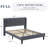Platform Bed Frame With Upholstered Wingback Headboard, No Box Spring Needed-1598299909-1598299896