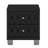 Elegant Button-Tufted Nightstand with Drawers, Crystal Handle, and Storage Design-129109690