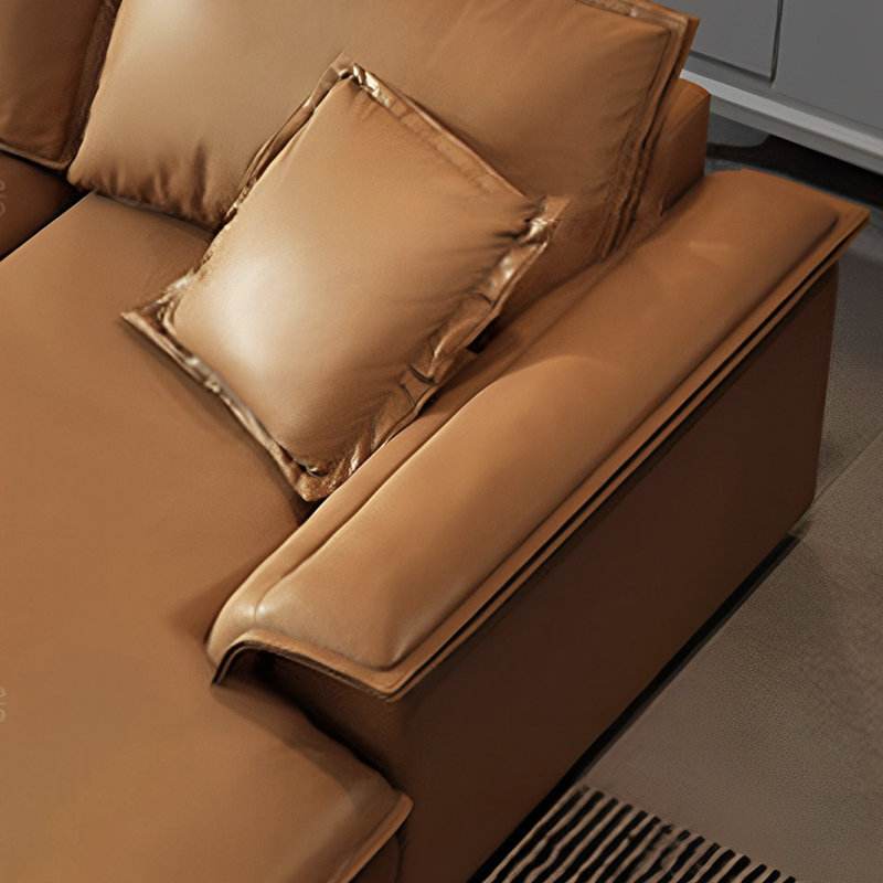 Chaises longues confortables et ergonomiques pour l'intérieur, Accoudoir à droite (vu de face), Brun