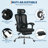 Mesh Ergonomic Office Chair with Footrest, Wheels 360 Swivel-595384201-595384205