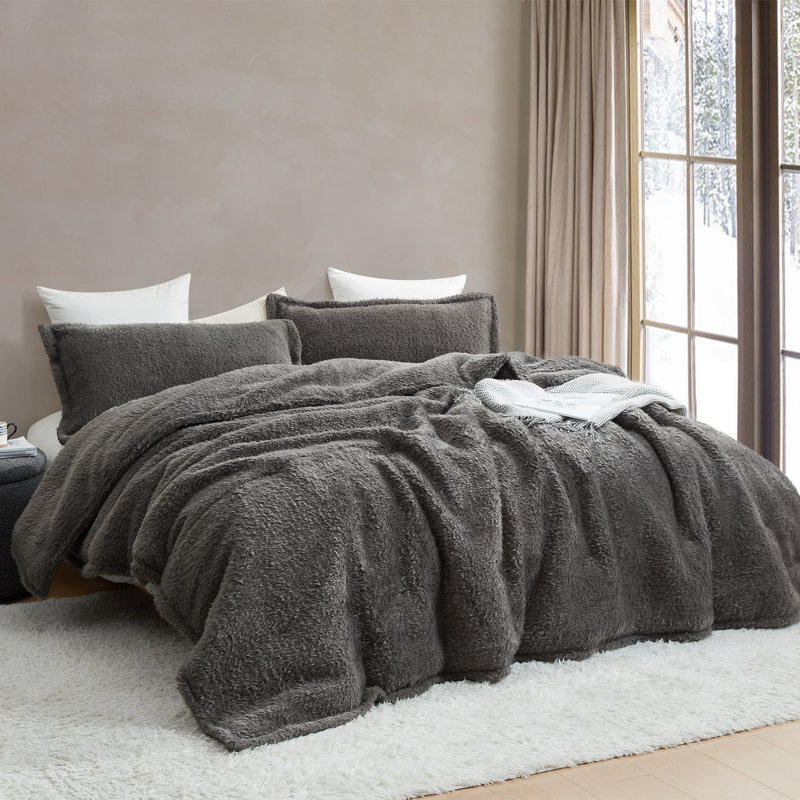 Coma Inducer Schnauzer Gray Oversized Comforter Set, Twin Extra Long Comforter + 1 Sham
