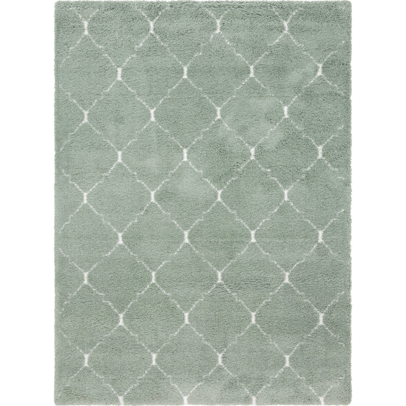 Geometric Shag Area Rug, Rectangle 274 x 366cm