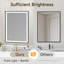 Miroir de salle de bain en aluminium à DEL-987403010
