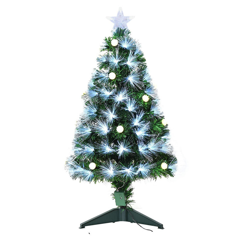 Durham Lighted Artificial Fir Christmas Tree, 3ft.