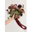 Petit bouquet de mariée champêtre en baccara brun terre et noir-123967244