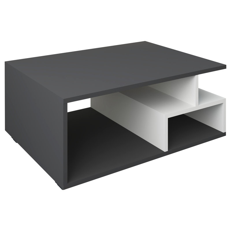 Razny Coffee Table with Storage, Grey/Brown/Blue