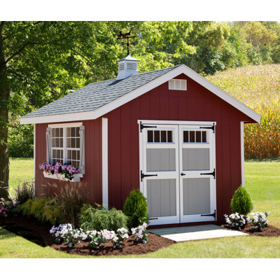 Homestead 10 ft. W x 12 ft. D Wood Storage Shed