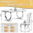 7 Pieces Luxury Kitchen Dining Table Set Of 6,70”Faux Marble Top With U-Shape Metal Base Dining Table For Kitchen, Dining Room-1674469238-1674469236-1647677901