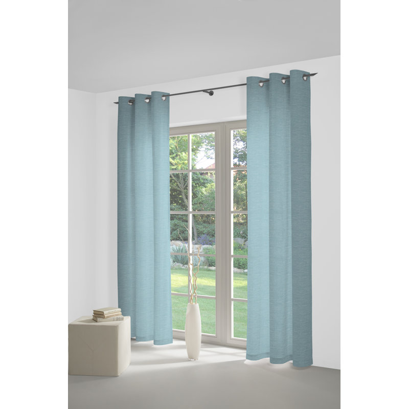 Breedlove Eyelet Room Darkening Single Curtain, 270cm Width x 245cm Drop, Light blue