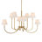 Uttermost Poppins 8 Light Brass Chandelier