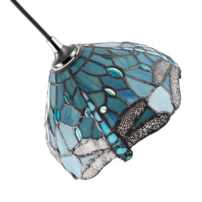 13 cm H Round Glass Pendant Shade ( No Direct Attachment Method ) in Green