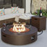 Kinzie Round Concrete Propane Smokeless Fire Pit Table