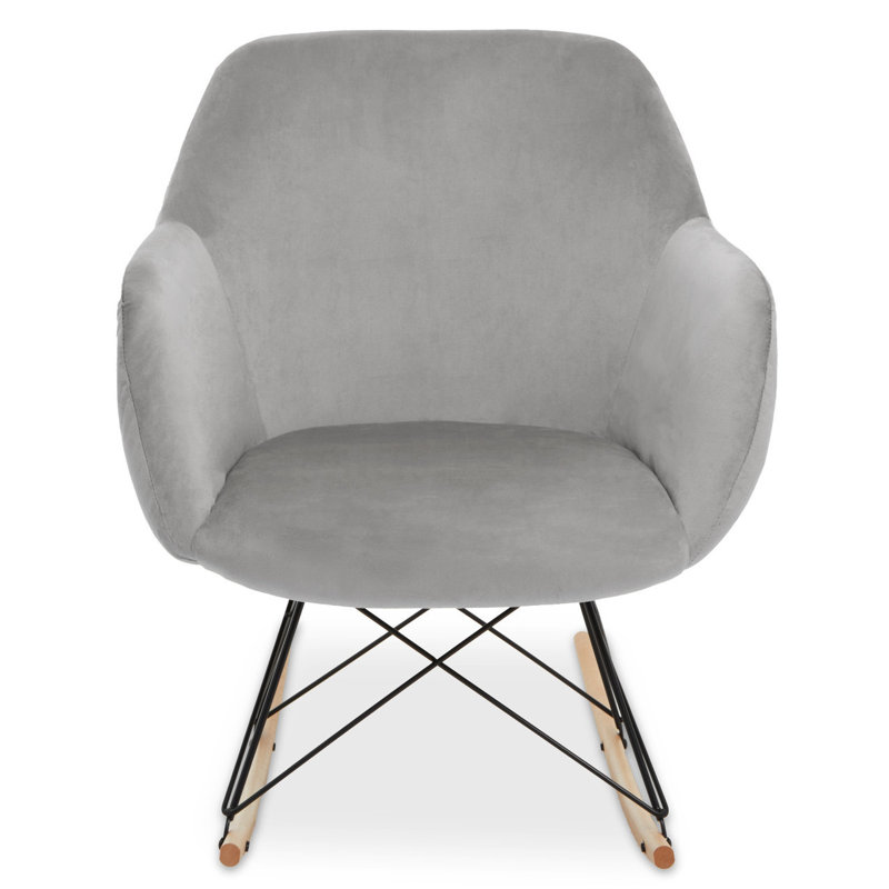 Erkson Upholstered Rocking Chair, Grey