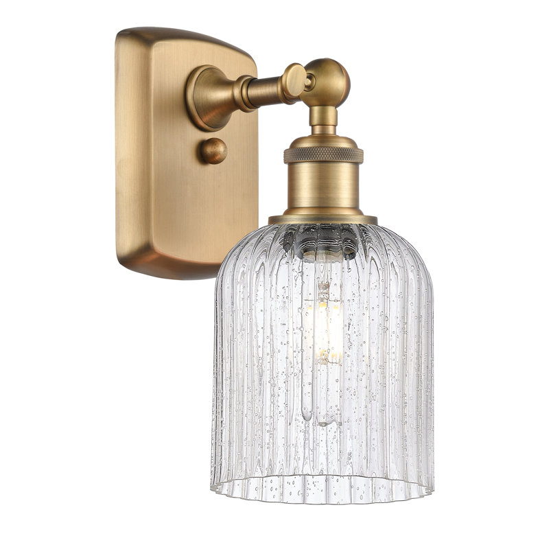 Northgate Steel Armed Sconce, Brushed Brass, Seedy