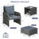 Mapleview 2-Person Patio Conversation Set with Cushions and Ottoman