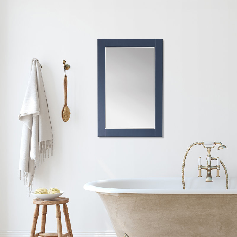 Miroir mural de salle de bain Ivy, 36 po x 24 po, Bleu