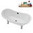 59" Streamline Clawfoot Tub,Tray,Drain, Clawfeet-101628975-102220282