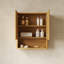 Meuble de salle de bain mural rayÃ© de 26 po, avec portes, tablette et compartiment de rangement ouvert au-dessus de la cuvette ; meuble de rangement pour salle de bain, cuisine ou buanderie, finition-929066255
