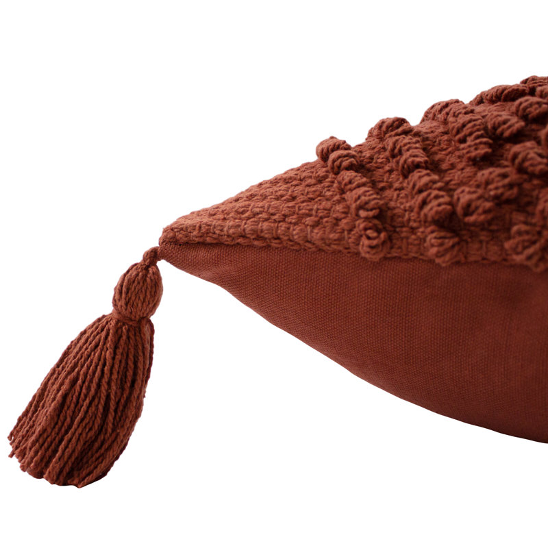 Halmo Square Throw Cushion, Brick, Polyester