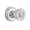 Clear Crystal Interior Mortise Door Knob with Classic Rosette