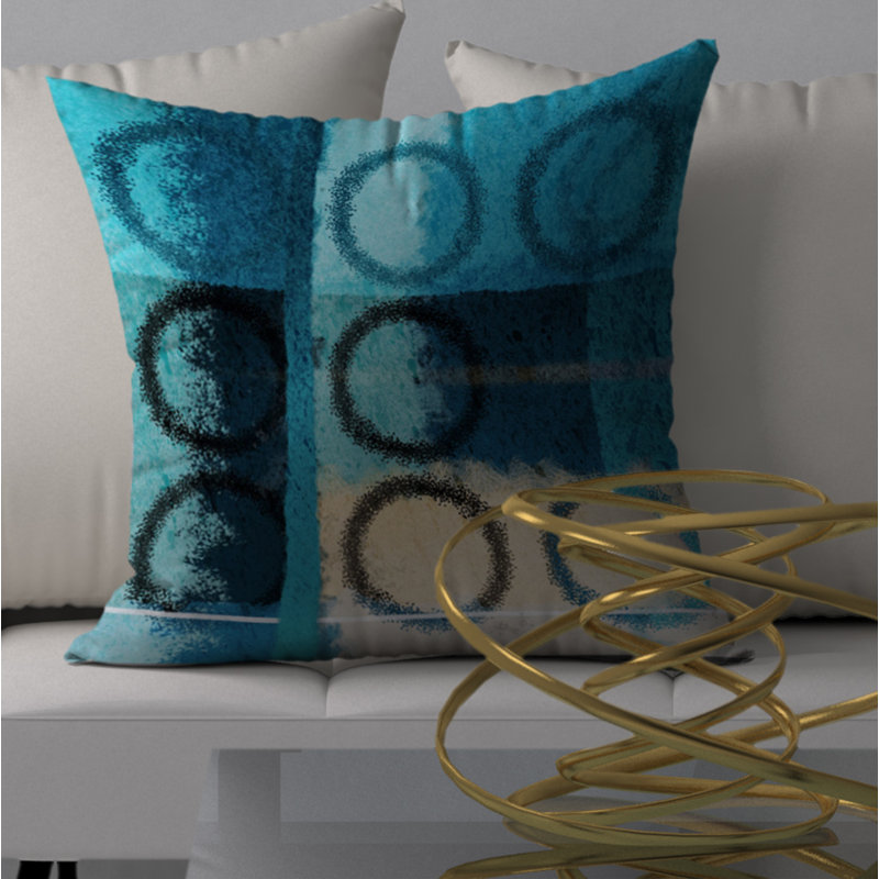 Housse de coussin décorative carrée distinctive, 18 po x 18 po