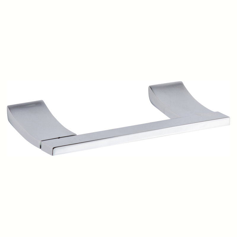Cinu Wall Mount Double Post Toilet Paper Holder, Polished Chrome