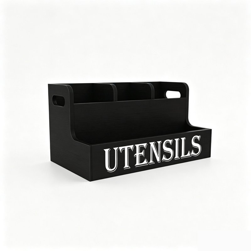 Wood Rectangle Flatware Caddy