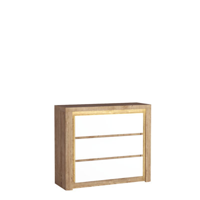 Bettejo 114cm W 3 - Drawer Chest of Drawers