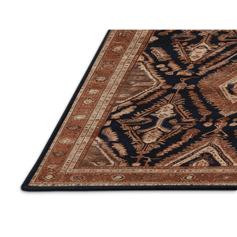 Tapis brun lavable à la machine, Carré 5 pi
