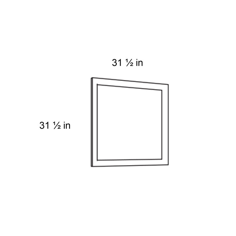 Miroir DAX Lakeside, 31,50 po x 31,50 po, Blanc