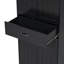 Armoire de rangement pour salle de bain avec deux paniers à linge, armoire de rangement avec portes et tiroir pour la maison, noir-870319567