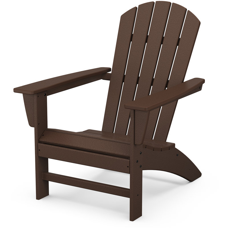 POLYWOOD Nautical Adirondack Chair, Mahogany