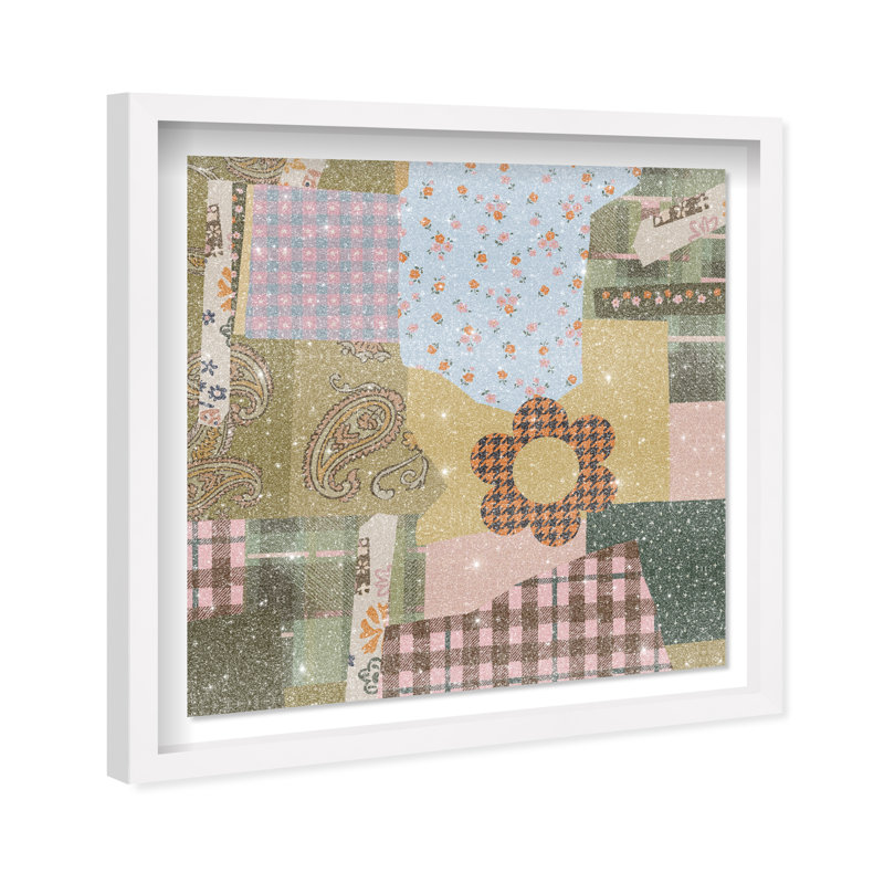 Retro Scarf Print by Oliver Gal, 41.5"H x 41.5"W, White Shadowbox