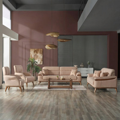 Holet 4 - Piece Living Room Set